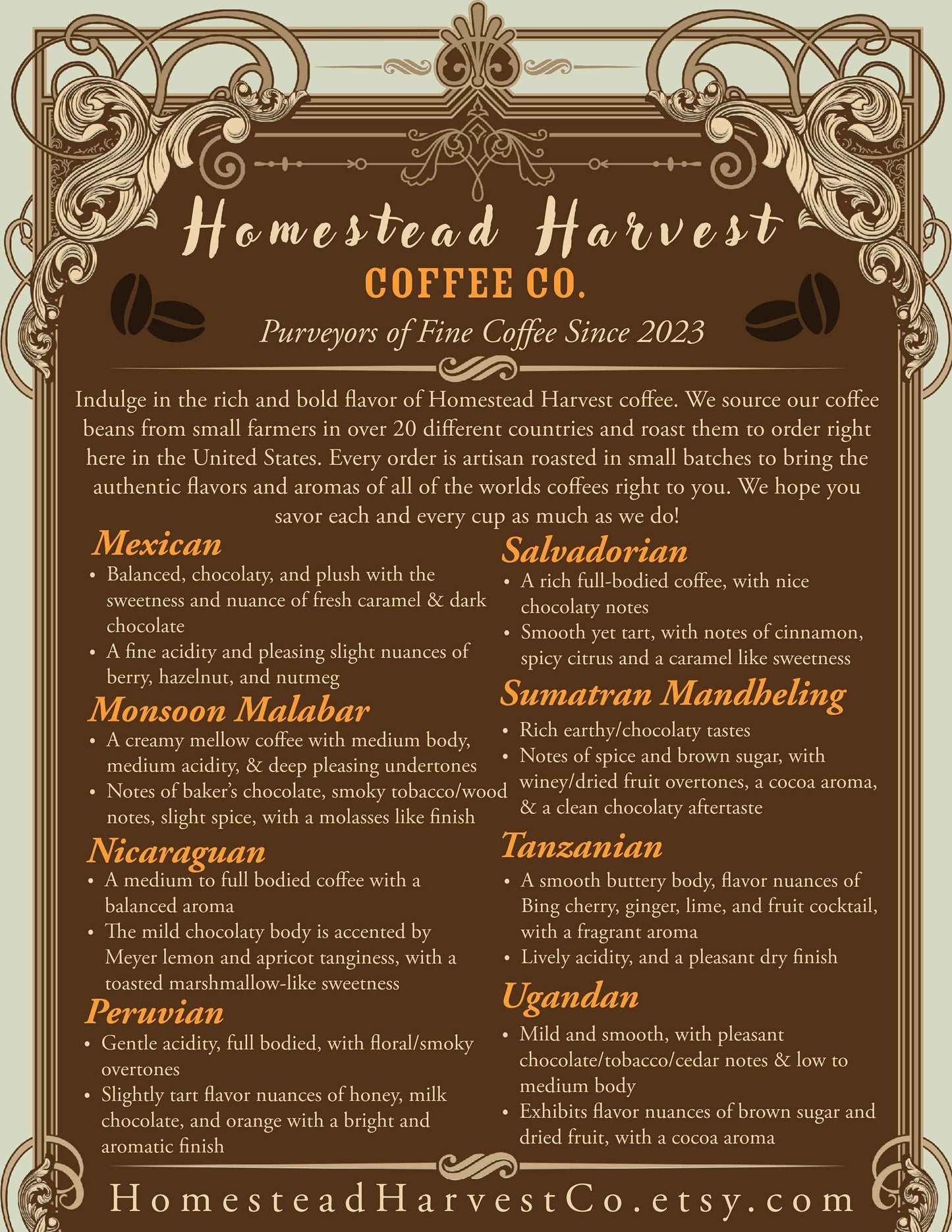 36 Oz Nicaraguan Coffee Bean Sampler | 100% Arabica Coffee Beans |