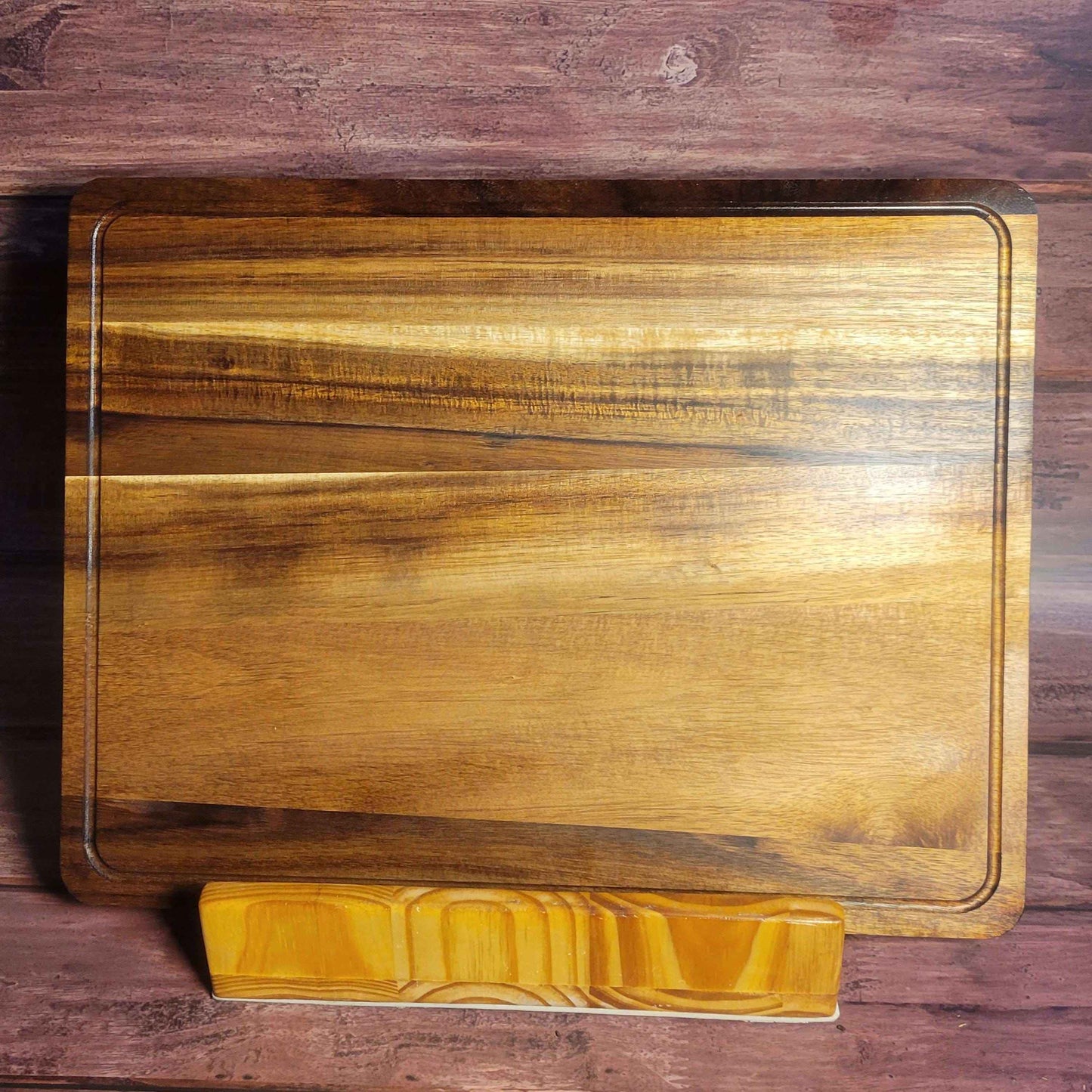 Ocean Acacia Wood Cutting Board/Charcuterie Board 18"x14" -Made in the USA!