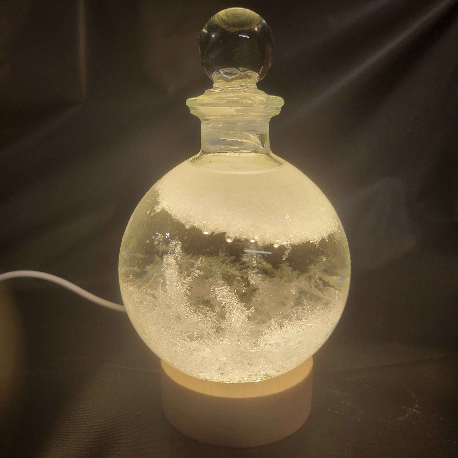 Fitzroy Storm Glass Barometer Snow Globe w/ LED USB Display | Made in the USA! | Great Gift Idea | - Invictus Supply Co.
